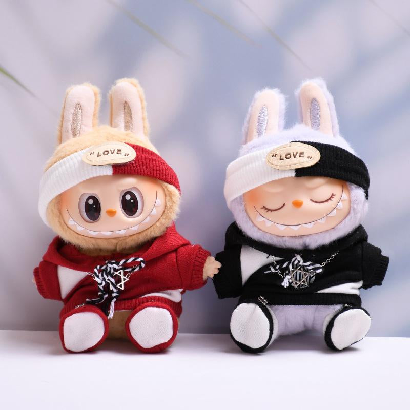 Labubu Clothes Trendy Sweater Suit Abubu Fashion Cool Suit Labubu Accessories Doll Clothes