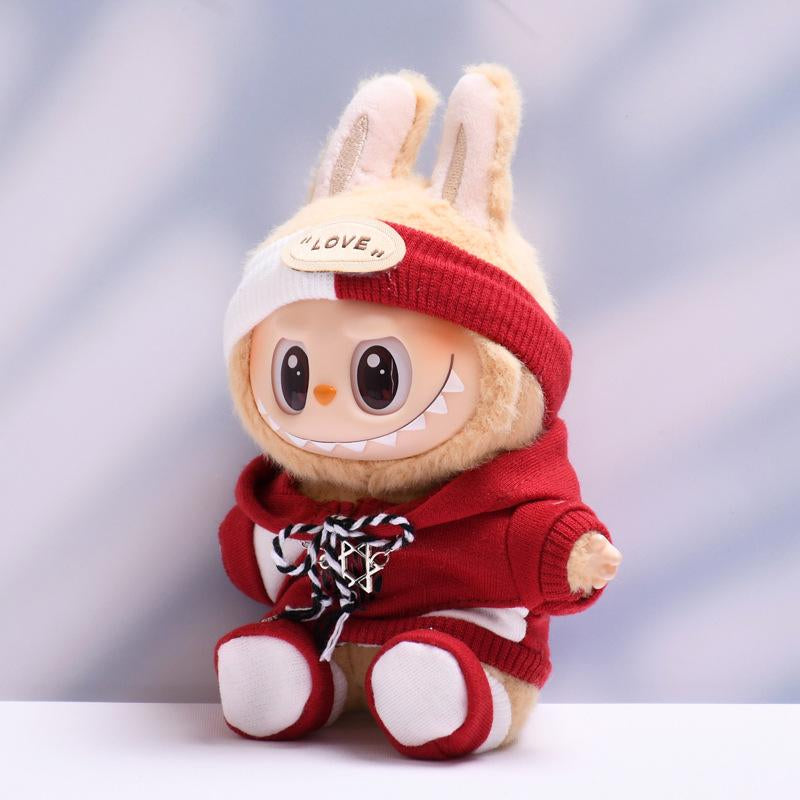 Labubu Clothes Trendy Sweater Suit Abubu Fashion Cool Suit Labubu Accessories Doll Clothes